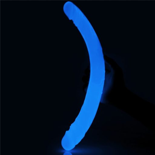 Lovetoy Lumino Play Double Dildo 14.5 inch - Vízálló kétvégű élethű dildó - 37 cm (Áttetsző)