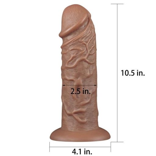Lovetoy Chubby - tapadókorongos élethű dildó - 25cm (natúr)