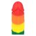 Lovetoy Prider - élethű dildó - 19cm (szivárvány)