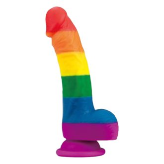   Lovetoy Prider - élethű szilikon dildó - 19cm (szivárvány)
