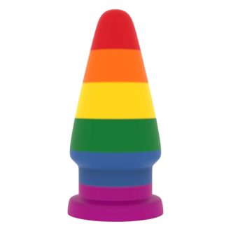 Lovetoy Prider - anál tágító plug - 15cm (szivárvány)
