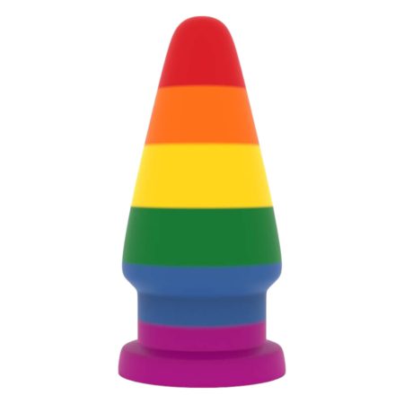 Lovetoy Prider - anál tágító plug - 15cm (szivárvány)
