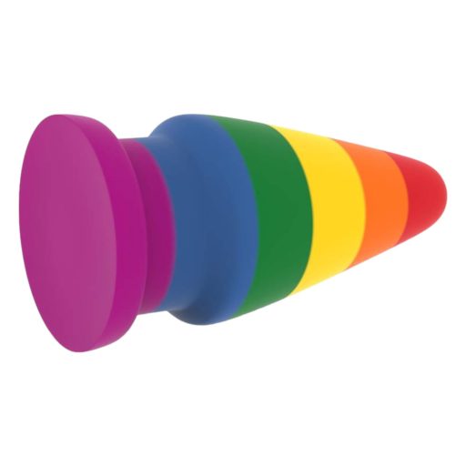 Lovetoy Prider - anál tágító plug - 15cm (szivárvány)