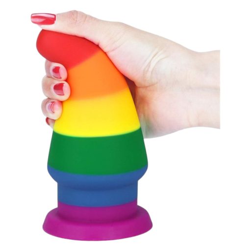 Lovetoy Prider - anál tágító plug - 15cm (szivárvány)