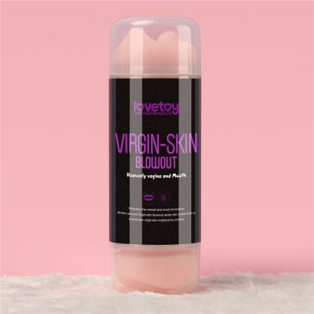 Virgin-skin Blowout Double Side Stroker - Vízálló élethű műpunci és műszáj maszturbátor (Testszínű)