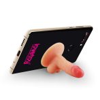   Lovetoy - tapadókorongos telefon tartó - minidildó (natúr)
