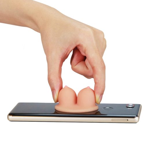 Lovetoy - tapadókorongos telefon tartó - cicis (natúr)