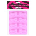 Pénisz formájú jégkocka készítő forma (pink)