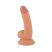 Mr. Rude - tapadókorongos, herés élethű dildó - 18cm (natúr)