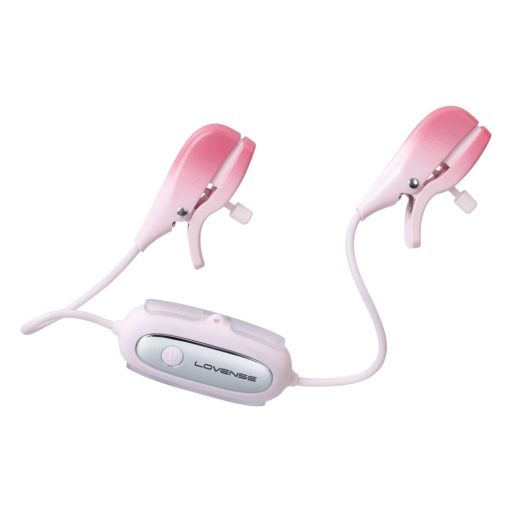 LOVENSE Gemini - okos, vibrációs mellbimbó csipesz (pink)