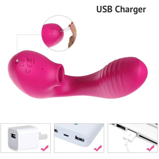 Tracy's Dog 2 - léghullámos 2in1 vibrátor (pink)