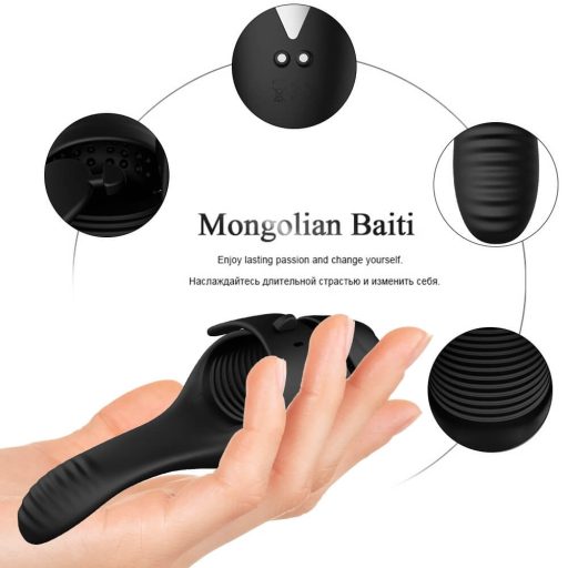 Leopard - akkus makkvibrátor (fekete)