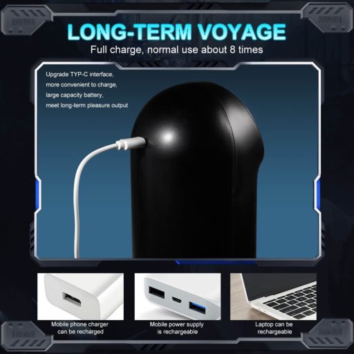 Leopard - fel-le mozgó, szívó-vibráló maszturbátor (fekete)