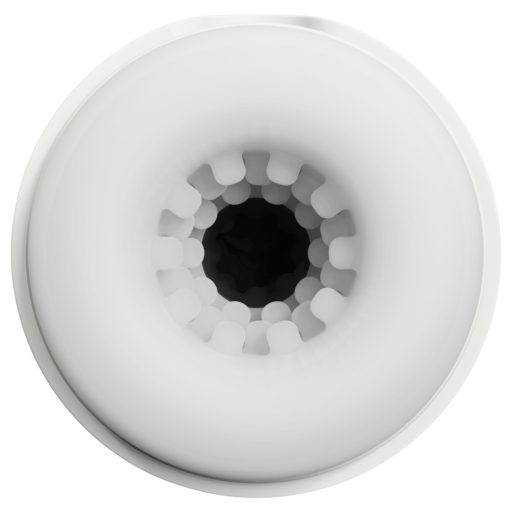 Leopard - szívó, rezgő maszturbátor (fehér)