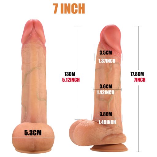 FeelSkin - ultra realisztikus herés dildó - natúr (17,8cm)