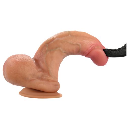 FeelSkin - ultra realisztikus herés dildó - natúr (15,2cm)