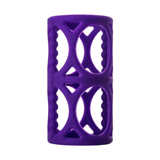 Toyfa A-Toys Mintás szilikon péniszmandzsetta - lila 7,5cm - B