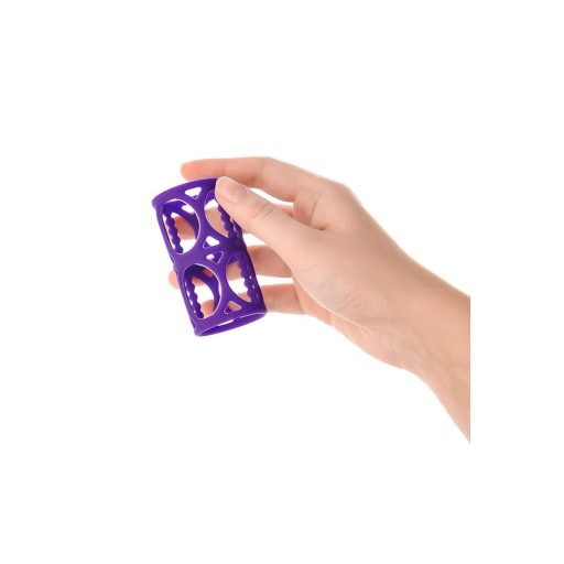 Toyfa A-Toys Mintás szilikon péniszmandzsetta - lila 7,5cm - B
