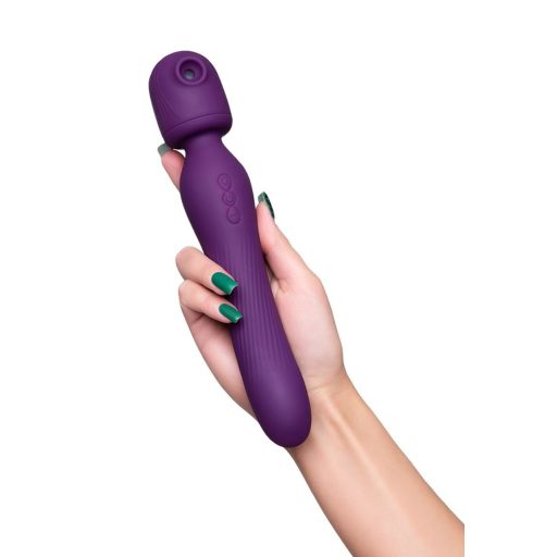 TOYA Jos 2 az 1-ben Wand masszírozó és léghullámos vibrátor (lila)