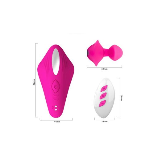 TOYFA A-TOYS Távirányítható USB-s újratölthető párvibrátor (Pink)
