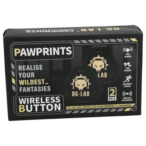 DG-LAB PawPrints - vezeték nélküli szenzorgomb (fekete) - 2 db