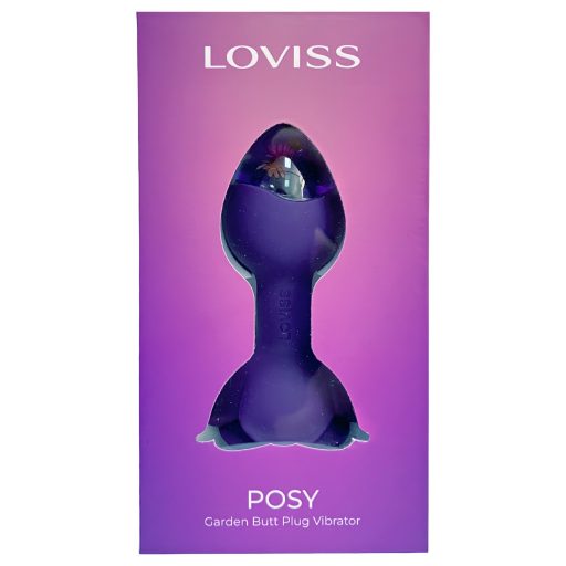 LOVISS Flower - távirányítós anál vibrátor (lila)