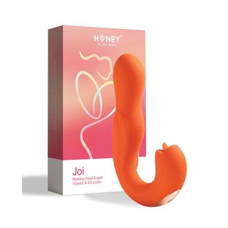  Honey Play Box Joi Pro Akkus távirányítható Forgófejes G-pont izgató és csiklóizgató nyaló vibrátor (narancs színű)