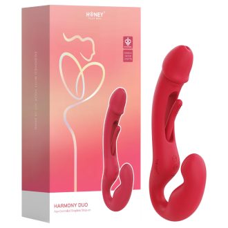   Honey Play Box Harmony Duo - okos felcsatolható nyelves vibrátor (piros)