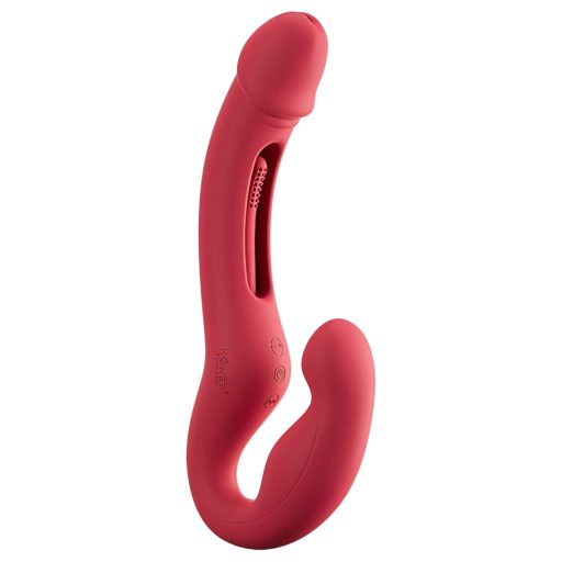 Honey Play Box Harmony Duo – App-vezérelt felcsatolható nyelves vibrátor (piros)