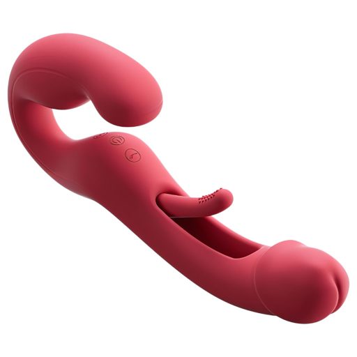 Honey Play Box Harmony Duo – App-vezérelt felcsatolható nyelves vibrátor (piros)