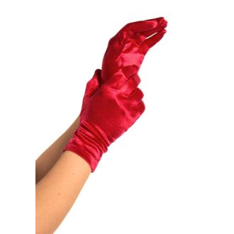   Leg Avenue Wrist Length Satin Gloves - Hosszú szatén kesztyű (Piros)