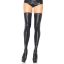 Leg Avenue Wet Look Thigh Highs - Szexi harisnya és combfix (Fekete)