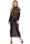 Leg Avenue Long sleeved long dress, black ruha