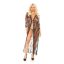 Leg Avenue Long csipkeköpeny G-string tangával - fekete - M/L