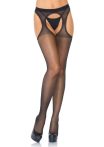 Leg Avenue Áttetsző spandex harisnya O/S (Fekete)