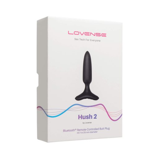 LOVENSE Hush 2 XS - akkus kis anál vibrátor (25 mm, fekete)