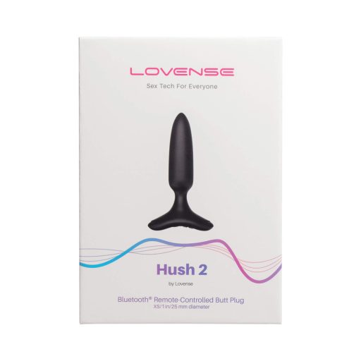LOVENSE Hush 2 XS - akkus kis anál vibrátor (25 mm, fekete)