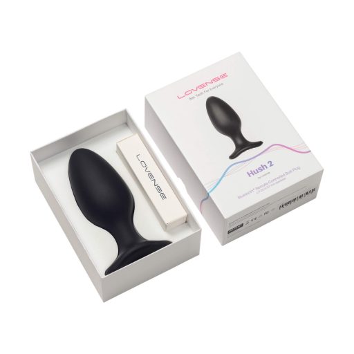 LOVENSE Hush 2 L - akkus kis anál vibrátor (57 mm, fekete)