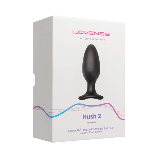 LOVENSE Hush 2 L - akkus kis anál vibrátor (57 mm, fekete)