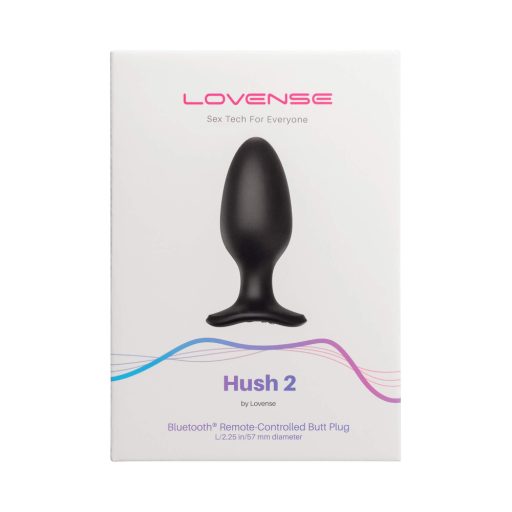 LOVENSE Hush 2 L - akkus kis anál vibrátor (57 mm, fekete)