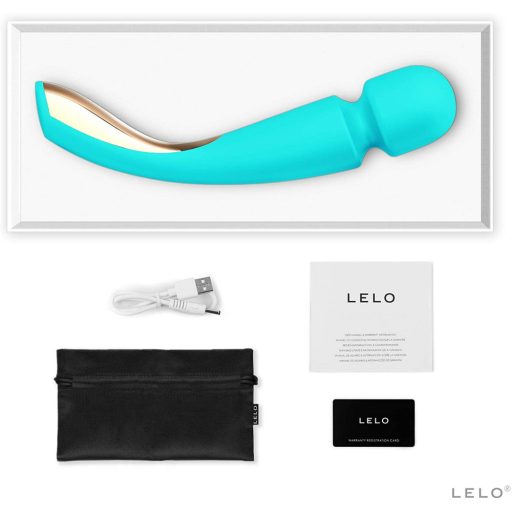 LELO Smart Wand 2 - nagy - akkus, masszírozó vibrátor (türkiz)