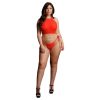 Le Désir Plus Size - strasszos party szett - piros (XL-3XL) Le Désir Plus Size - strasszos party szett - piros (XL-3XL)