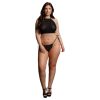 Le Désir Plus Size - strasszos party szett - fekete (XL-3XL) Le Désir Plus Size - strasszos party szett - fekete (XL-3XL)