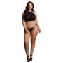   Le Désir Plus Size - strasszos party szett - fekete (XL-3XL)