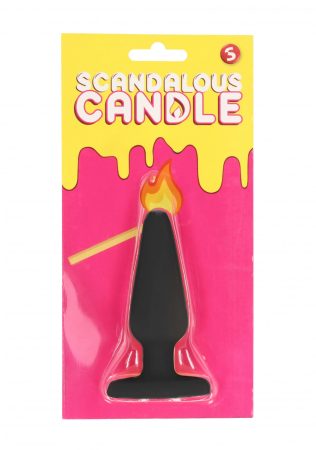 Scandalous - gyertya - anál plug - fekete (50g)