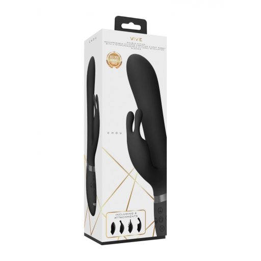 Vive Chou - 4in1 csiklókaros vibrátor (fekete)