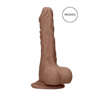   RealRock Dong 7 - élethű, herés dildó (17cm) - sötét natúr