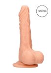 RealRock Dong 8 - élethű, herés dildó (20cm) - natúr