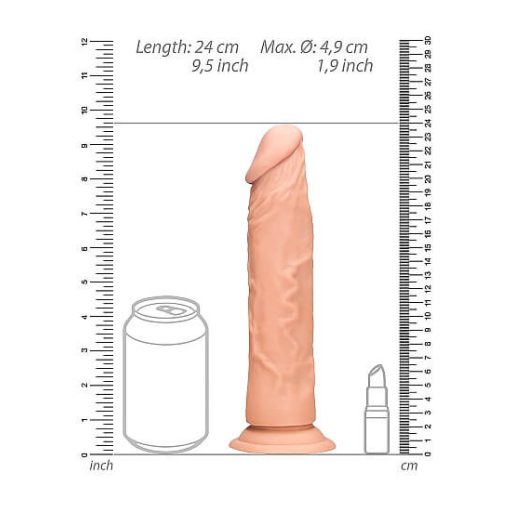 RealRock Dong 9 - élethű dildó (23cm) - natúr