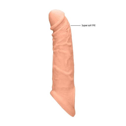 RealRock Penis Sleeve 8 - péniszköpeny (21cm) - natúr